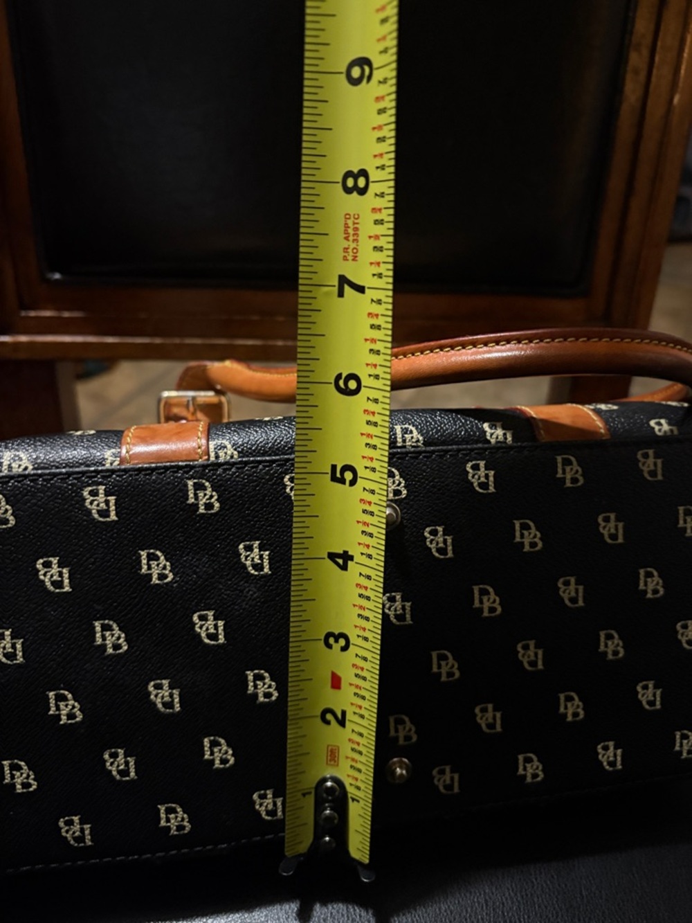Dooney & Bourke Black and Tan Satchel - Picture 12 of 16